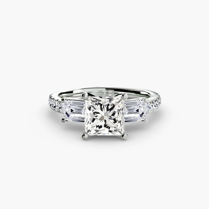 Three - Stone Ring with Pavé Band 4 - MIMUKA