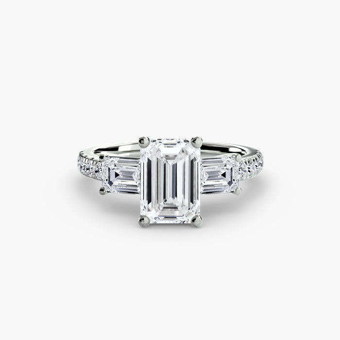Three - Stone Ring with Pavé Band 4 - MIMUKA
