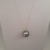 Pendant of Tahiti Pearl 13 mm Round, 18 Karat Solid Gold |  The South Sea Pearl |  The South Sea Pearl