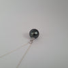 Tahiti Pearl 15 mm Round AAA, 18 Karat White Gold Pendant |  The South Sea Pearl |  The South Sea Pearl
