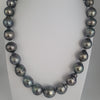 Tahiti Pearls Necklace 14.9 x 12.0 Natural Dark Color and High Luster |  The South Sea Pearl |  The South Sea Pearl