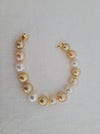 South Sea Pearl Bracelet Golden & White Color 10-12 mm, 18 Karats Gold Clasp - Only at  The South Sea Pearl