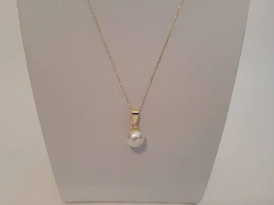 18K Akoya Pearl Pendant, Round AAA 18 Karats Solid Gold, Pendant Necklace -  The South Sea Pearl