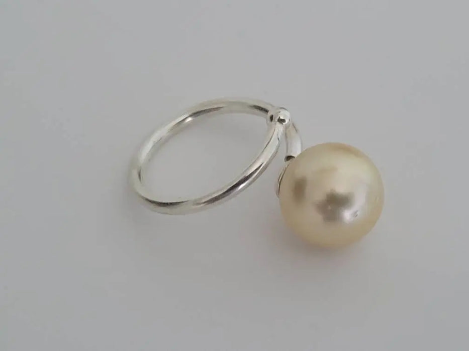 Deep Golden South Sea Pearl Ring, 10 mm, Natural Color & Luster The South Sea Pearl