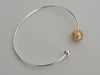 Gokden South Sea Pearl Bangle 9-10 mm Natural Color Sterling Silver Bangle - Only at  The South Sea Pearl
