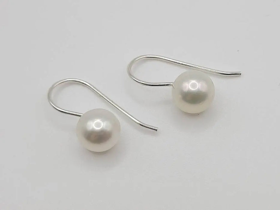 South Sea Pearl Earrings 9-10 mm White Round - Only at  The South Sea Pearl