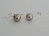 Tahiti Pearl Dangle Earrings 9-10 mm Round Natural Color and Luster |  The South Sea Pearl |  The South Sea Pearl