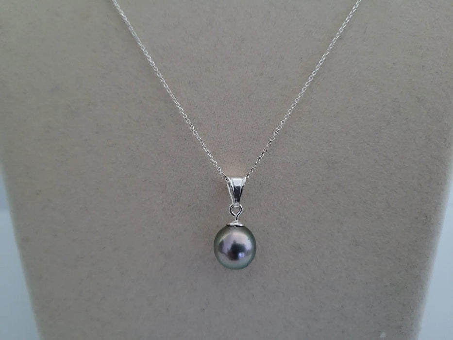 Tahiti Pearl Pendant, 10 mm Natural Color and High Luster AAA - Only at  The South Sea Pearl