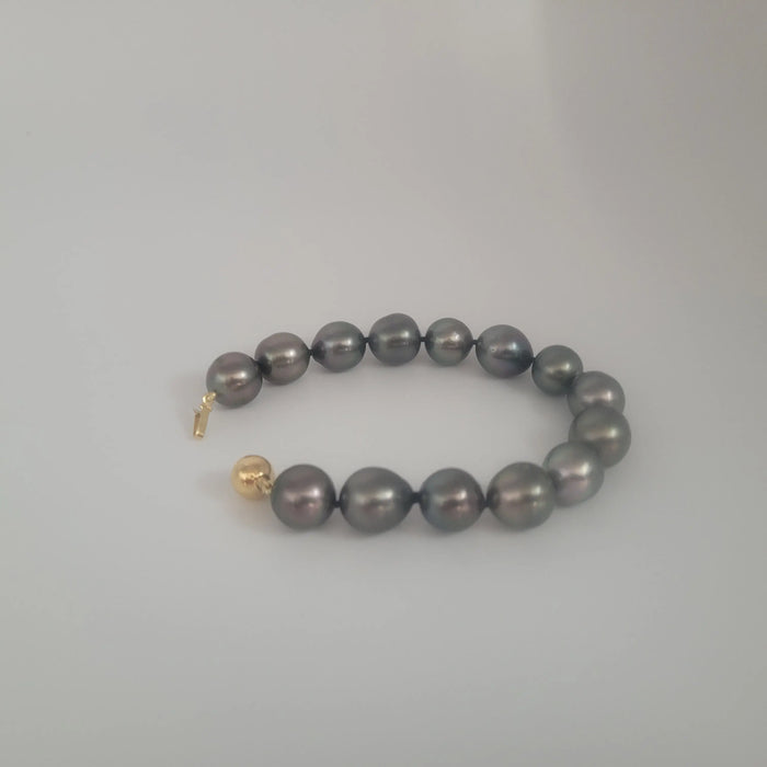 Tahiti Pearls 11-12  mm Dark Color Bracelet |  The South Sea Pearl |  The South Sea Pearl