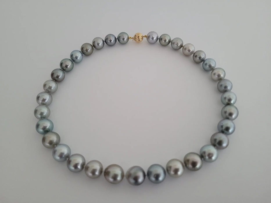 Tahiti Pearls 12-13 mm Round, Natural Color and Luster, 18 Karat Solid Gold - Only at  The South Sea Pearl
