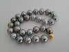 Tahiti Pearls 13-15 mm Round Natural Cokor and Luster, Solid Gold 18 Karat Clasp - Only at  The South Sea Pearl