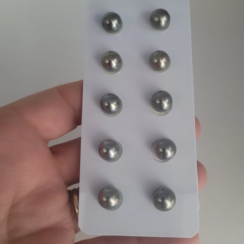 Loose dark Tahitian cultured pearls 9mm round (Pinctada margaritifera) — The South Sea Pearl