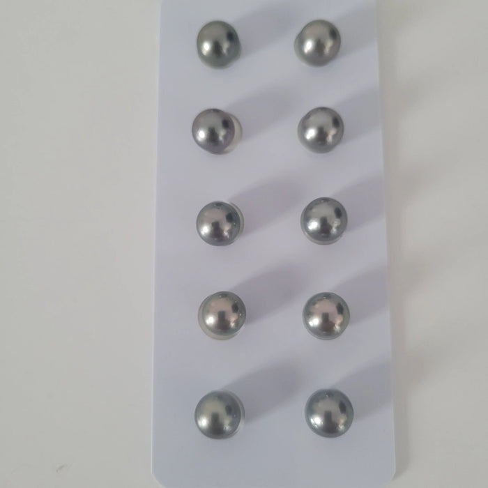 Tahiti Pearls Pairs 9 mm Dark Color |  The South Sea Pearl |  The South Sea Pearl