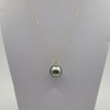 Tahitian Pearl Pendant Large 13.75 mm Round AAA Quality 18K Solid Gold -  The South Sea Pearl