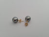 18K Tahitian Pearl Earrings, Manufactured in 18K Solid Yellow Gold, Sizes from 9 to 11mm -  The South Sea Pearl