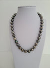 Tahitian Pearl Necklace  9-10 mm Natural Color and High Luster, 18 Karat Solid Yellow Gold Clasp - Only at  The South Sea Pearl