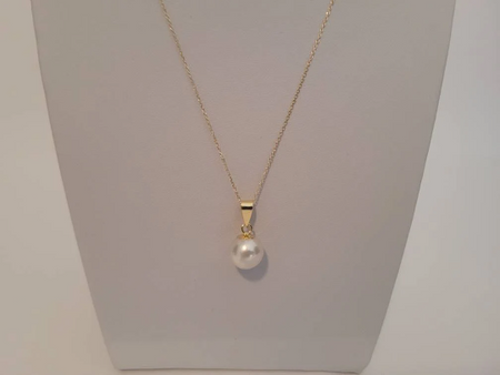 18K Akoya Pearl Pendant, Round AAA 18 Karats Solid Gold, Pendant Necklace -  The South Sea Pearl