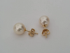 18K Akoya Pearl Earrings from Japan, manufactured in 18 Karats Solid Gold - Sizes 7-9mm -  The South Sea Pearl