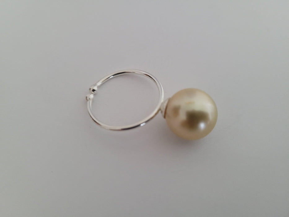 Golden South Sea Pearl Ring 11 mm Round - Only at  The South Sea Pearl