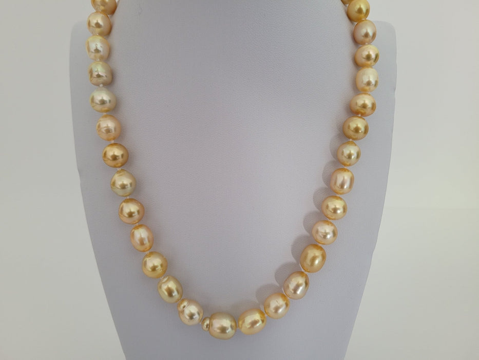 South Sea Pearls 9-12 mm Deep Golden Color, High Luster, 18 Karat Gold Clasp - Only at  The South Sea Pearl