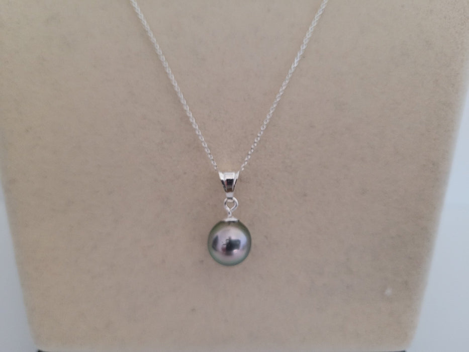 Tahiti Pearl Pendant, 10 mm Natural Color and High Luster AAA - Only at  The South Sea Pearl