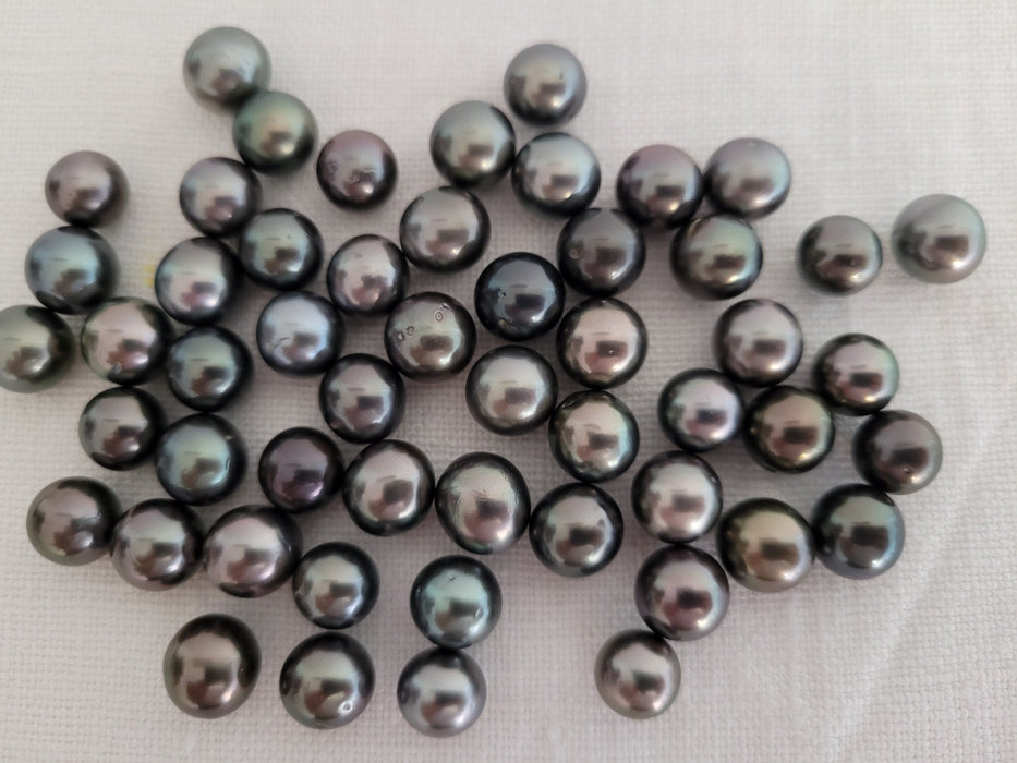 Wholesale LotTahiti Pearls 9 mm AAA Natural Dark Color and High Luster, 48 pieces - Only at  The South Sea Pearl