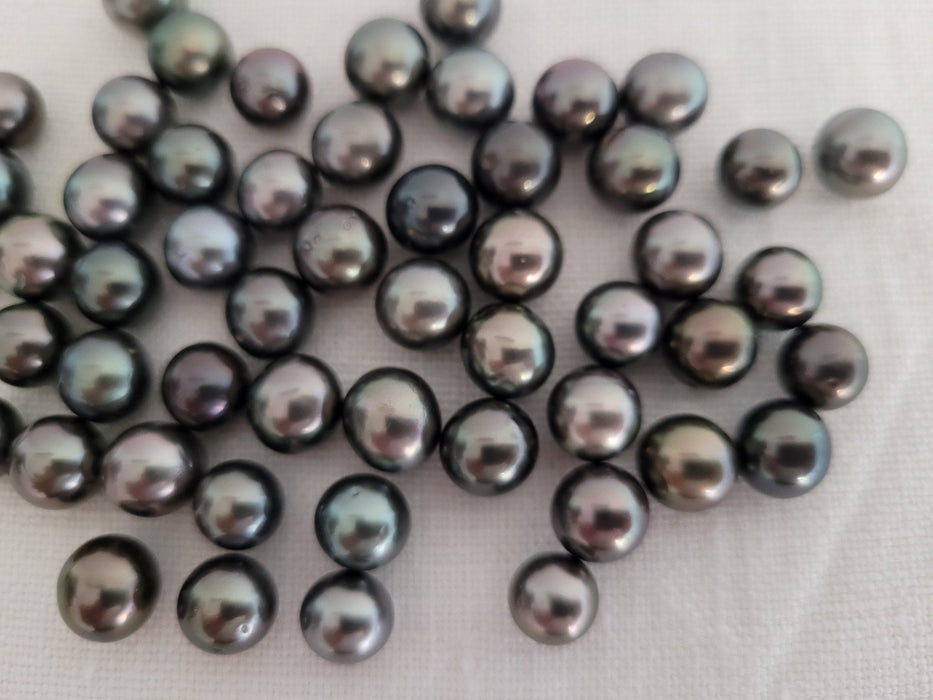 Wholesale LotTahiti Pearls 9 mm AAA Natural Dark Color and High Luster, 48 pieces - Only at  The South Sea Pearl